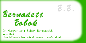 bernadett bobok business card